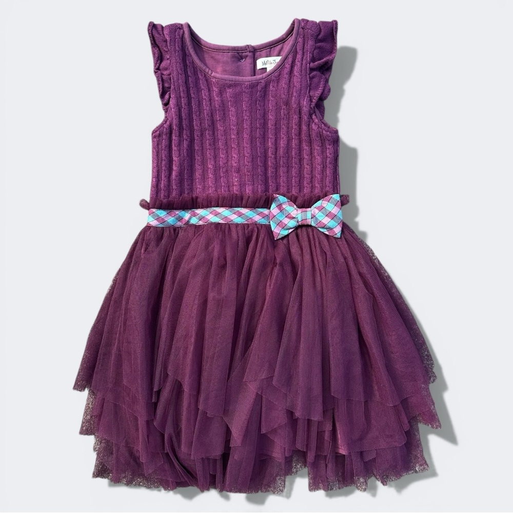 Matilda Jane Soirée Plum Tulle Party Dress Girls Size 6